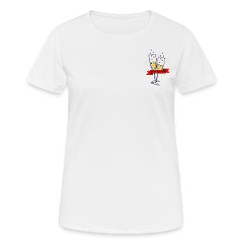 ALLES GUTE ZUM NEUEN JAHR - Frauen T-Shirt atmungsaktiv - Weiß - Vorne - AI Model Female 172 dark (172cm)