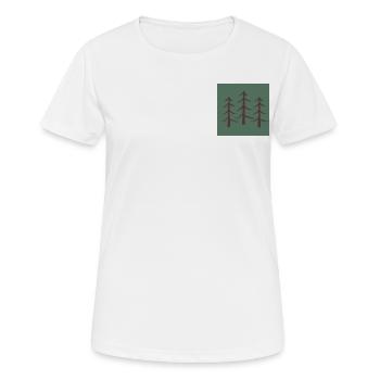Arbres sur la poitrine - T-shirt respirant Femme - blanc - Devant - AI Model Female 172 dark (172cm)