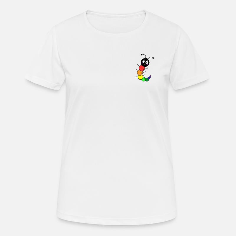 Rainbow Caterpillar - Women's Breathable T-Shirt - white