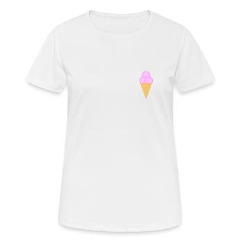 Ice Cream / Eis1 - Women's Breathable T-Shirt - white - Front - AI Model Female 172 dark (172cm)