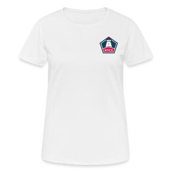 NYCE - Frauen T-Shirt atmungsaktiv - Weiß - Vorne - AI Model Female 172 dark (172cm)