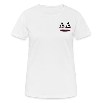 Happy Face - Frauen T-Shirt atmungsaktiv - Weiß - Vorne - AI Model Female 172 dark (172cm)