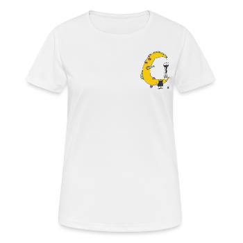 Crescent moon with animals - Women's Breathable T-Shirt - white - Front - AI Model Female 172 dark (172cm)