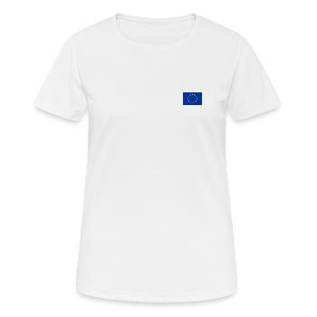Drapeau de l’Europe - T-shirt respirant Femme - blanc - Devant - AI Model Female 172 dark (172cm)
