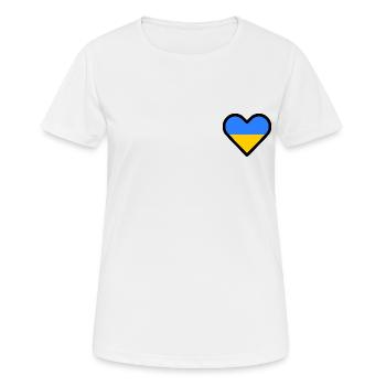 Ukraine - T-shirt respirant Femme - blanc - Devant - AI Model Female 172 dark (172cm)