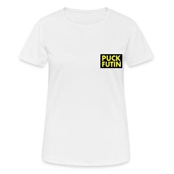 Puck futin - Frauen T-Shirt atmungsaktiv - Weiß - Vorne - AI Model Female 172 dark (172cm)