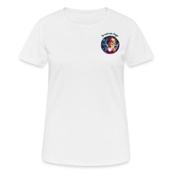 Ich bin ein Engel - Frauen T-Shirt atmungsaktiv - Weiß - Vorne - AI Model Female 172 dark (172cm)
