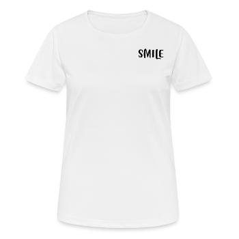 SMILE - Women's Breathable T-Shirt - white - Front - AI Model Female 172 dark (172cm)