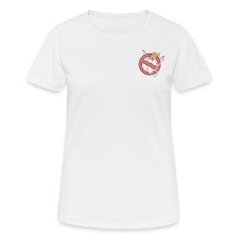 T-shirt Interdit De Fumer Logo - T-shirt respirant Femme - blanc - Devant - AI Model Female 172 dark (172cm)