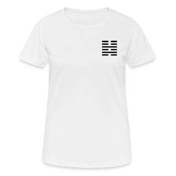 40 HIE/xìe die Befreiung (Hexagramm) - Frauen T-Shirt atmungsaktiv - Weiß - Vorne - AI Model Female 172 dark (172cm)