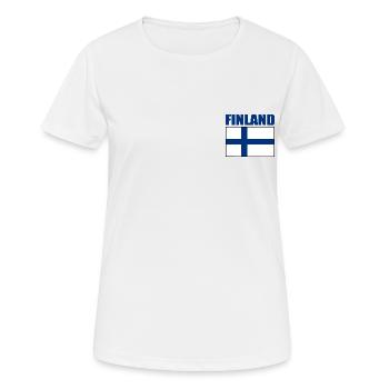 Finnland - Frauen T-Shirt atmungsaktiv - Weiß - Vorne - AI Model Female 172 dark (172cm)