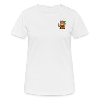 Bear with bow - Women's Breathable T-Shirt - white - Front - AI Model Female 172 dark (172cm)