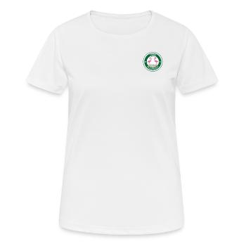Team Flamingo - Frauen T-Shirt atmungsaktiv - Weiß - Vorne - AI Model Female 172 dark (172cm)