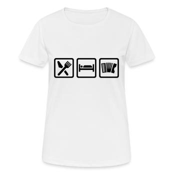 Akkordeon - Frauen T-Shirt atmungsaktiv - Weiß - Vorne - AI Model Female 172 dark (172cm)