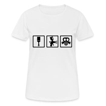 Lackierer - Frauen T-Shirt atmungsaktiv - Weiß - Vorne - AI Model Female 172 dark (172cm)