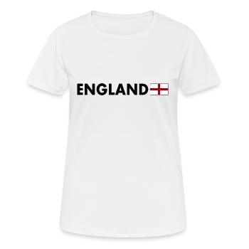 England - Women's Breathable T-Shirt - white - Front - AI Model Female 172 dark (172cm)
