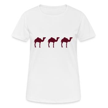 Camel - Women's Breathable T-Shirt - white - Front - AI Model Female 172 dark (172cm)