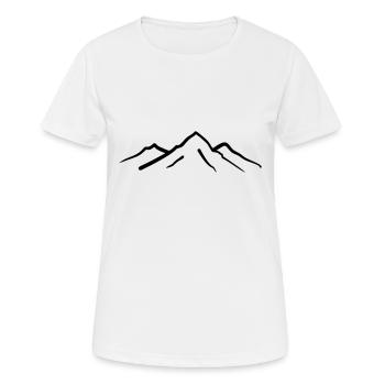 Berg, Berge - Frauen T-Shirt atmungsaktiv - Weiß - Vorne - AI Model Female 172 dark (172cm)