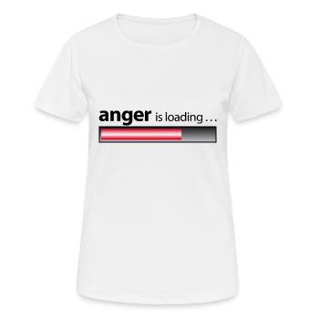 Meine Wut steigt - mein Zorn steigt - Frauen T-Shirt atmungsaktiv - Weiß - Vorne - AI Model Female 172 dark (172cm)