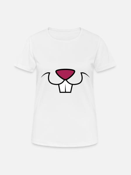 Rabbit teeth - Women's Breathable T-Shirt - white
