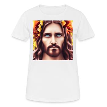 Dans le regard de Jésus-Christ - T-shirt respirant Femme - blanc - Devant - AI Model Female 172 dark (172cm)