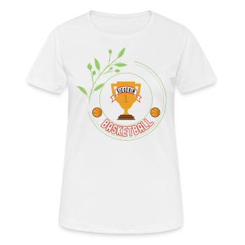 Basketballerin Siegerin Pokal Turnier Spiel Platz - Frauen T-Shirt atmungsaktiv - Weiß - Vorne - AI Model Female 172 dark (172cm)