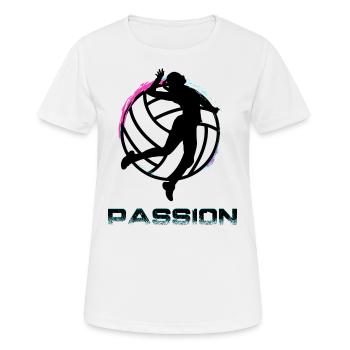 Volleyball - Women's Breathable T-Shirt - white - Front - AI Model Female 172 dark (172cm)