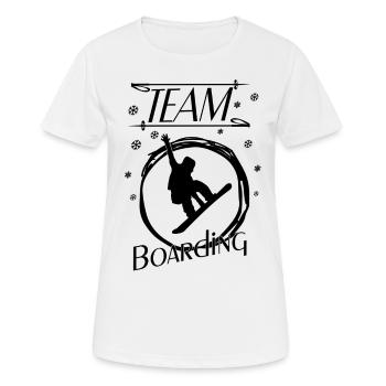 team boarding - Frauen T-Shirt atmungsaktiv - Weiß - Vorne - AI Model Female 172 dark (172cm)
