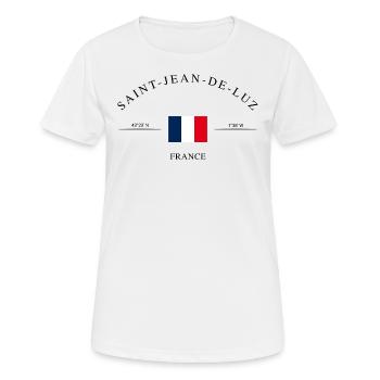 Saint-Jean-de-Luz – Souvenir et cadeau des Fêtes - T-shirt respirant Femme - blanc - Devant - AI Model Female 172 dark (172cm)