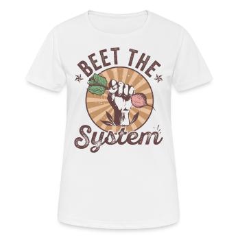 Betterave le système drôle de conception végétale - T-shirt respirant Femme - blanc - Devant - AI Model Female 172 dark (172cm)