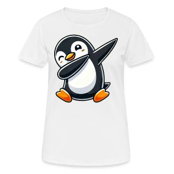 Penguin Dab A Cool Dancing Penguin Dabbing D - T-shirt respirant Femme - blanc - Devant - AI Model Female 172 dark (172cm)
