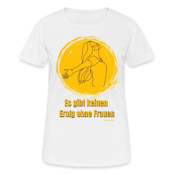 Frauenpower - Frauen T-Shirt atmungsaktiv - Weiß - Vorne - AI Model Female 172 dark (172cm)