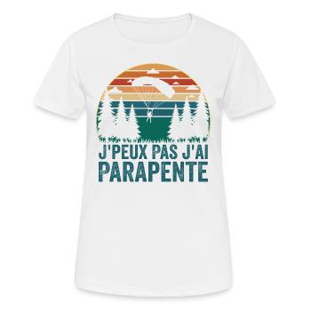Ich kann nicht Gleitschirm, Gleitschirm Geschenk - Frauen T-Shirt atmungsaktiv - Weiß - Vorne - AI Model Female 172 dark (172cm)