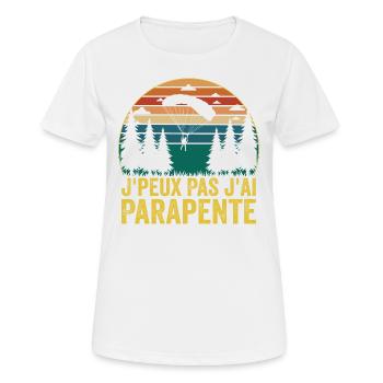Ich kann nicht Gleitschirm, Gleitschirm Geschenk - Frauen T-Shirt atmungsaktiv - Weiß - Vorne - AI Model Female 172 dark (172cm)
