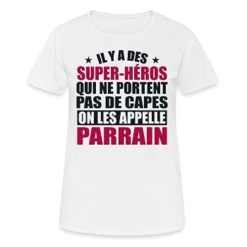 Es gibt Superhelden, die keine Umhänge tragen - Frauen T-Shirt atmungsaktiv - Weiß - Vorne - AI Model Female 172 dark (172cm)