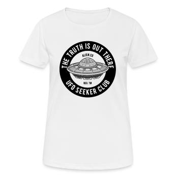 UFO Science Fiction - T-shirt respirant Femme - blanc - Devant - AI Model Female 172 dark (172cm)