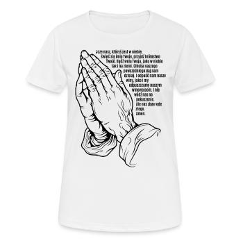 Beten - Vater unser im Himmel - Gebet - Frauen T-Shirt atmungsaktiv - Weiß - Vorne - AI Model Female 172 dark (172cm)