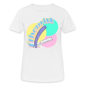 Hairdresser Razor Hairdresser Salon - Women's Breathable T-Shirt - white - Front - AI Model Female 172 dark (172cm)