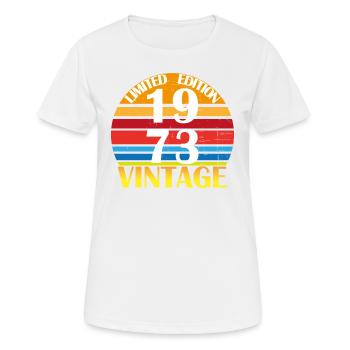 vintage 1973 - T-shirt respirant Femme - blanc - Devant - AI Model Female 172 dark (172cm)