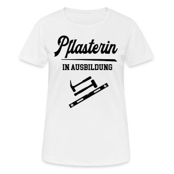 Pflasterin Ausbildung Straßenbau Steinsetzer Azubi - Frauen T-Shirt atmungsaktiv - Weiß - Vorne - AI Model Female 172 dark (172cm)