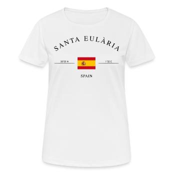 Santa Eulària Ibiza – Urlaub Souvenir & Geschenk - Frauen T-Shirt atmungsaktiv - Weiß - Vorne - AI Model Female 172 dark (172cm)