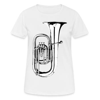 Tuba - Frauen T-Shirt atmungsaktiv - Weiß - Vorne - AI Model Female 172 dark (172cm)