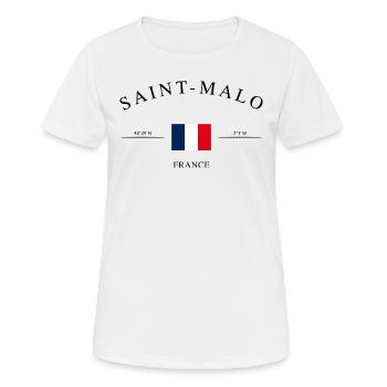 Saint-Malo France – Holiday Souvenir & Gift - Women's Breathable T-Shirt - white - Front - AI Model Female 172 dark (172cm)