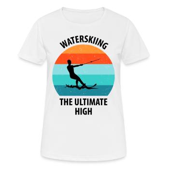 Ski nautique, ski nautique, skieurs nautiques - T-shirt respirant Femme - blanc - Devant - AI Model Female 172 dark (172cm)