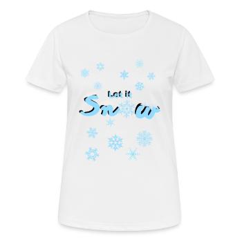 Qu’il neige - T-shirt respirant Femme - blanc - Devant - AI Model Female 172 dark (172cm)