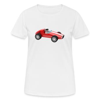 racing car auto automobile toy - Women's Breathable T-Shirt - white - Front - AI Model Female 172 dark (172cm)