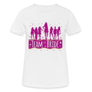 T-shirt EVJF Bachelorette party Team - Women's Breathable T-Shirt - white - Front - AI Model Female 172 dark (172cm)