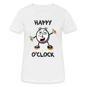 Es ist Zeit glückliche zu sein - Frauen T-Shirt atmungsaktiv - Weiß - Vorne - AI Model Female 172 dark (172cm)