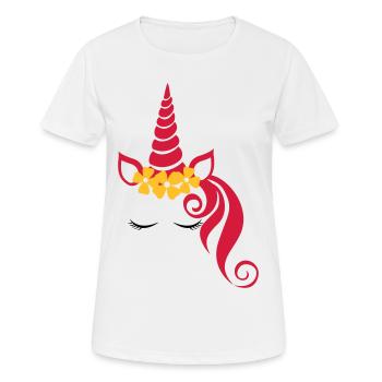 Unicorn Princesses Unicorn - T-shirt respirant Femme - blanc - Devant - AI Model Female 172 dark (172cm)