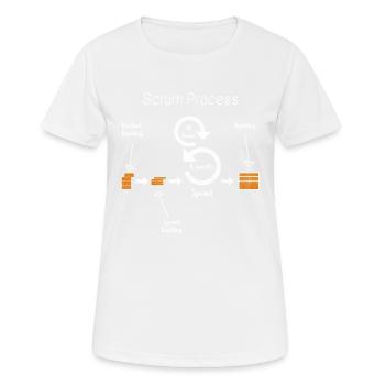 Scrum Prozess Agil Projekt Entwickler Entwicklung - Frauen T-Shirt atmungsaktiv - Weiß - Vorne - AI Model Female 172 dark (172cm)